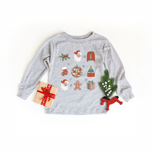 Christmas Collage | Youth Graphic Long Sleeve Tee