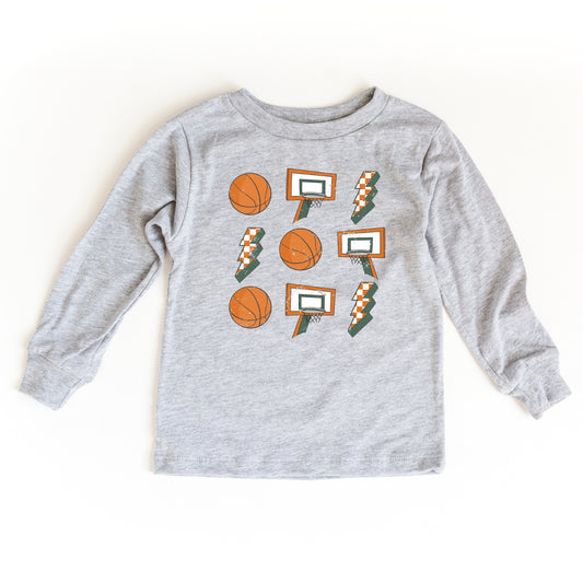 Basketball Collage | Toddler Long Sleeve Tee