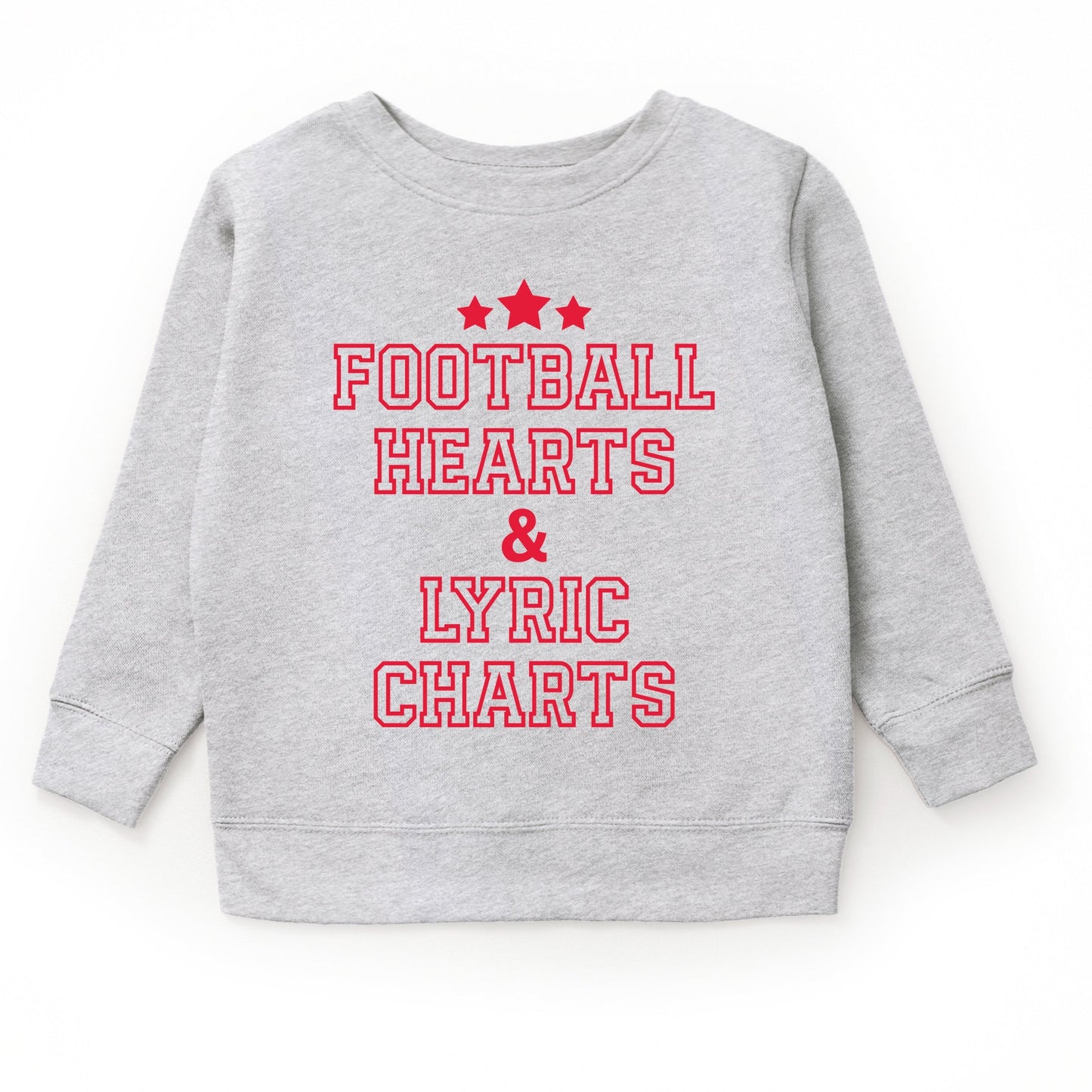 Football Hearts & Lyric Charts - Kids Toddler Sweatshirt and Kids Youth Sweatshirt