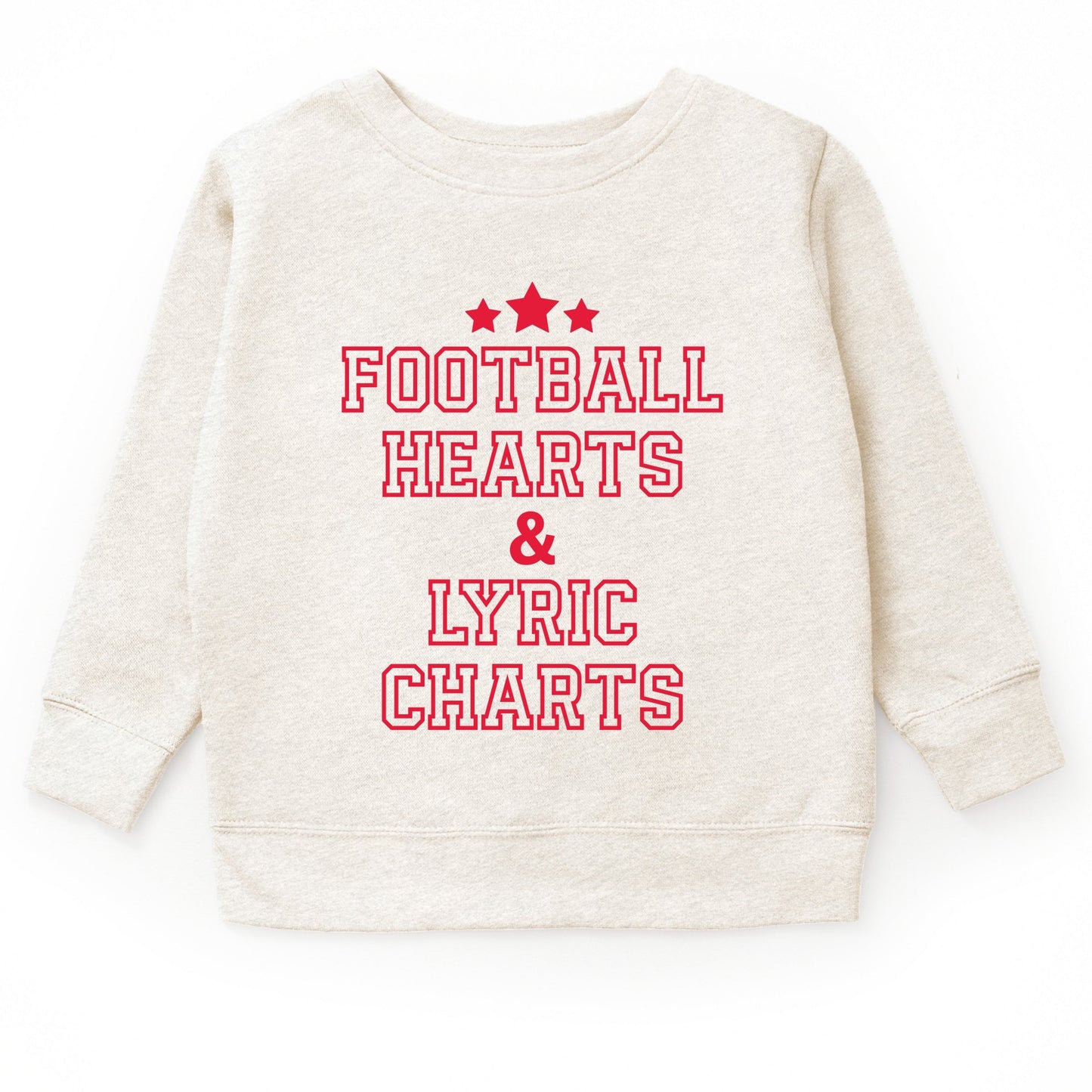 Football Hearts & Lyric Charts - Kids Toddler Sweatshirt and Kids Youth Sweatshirt