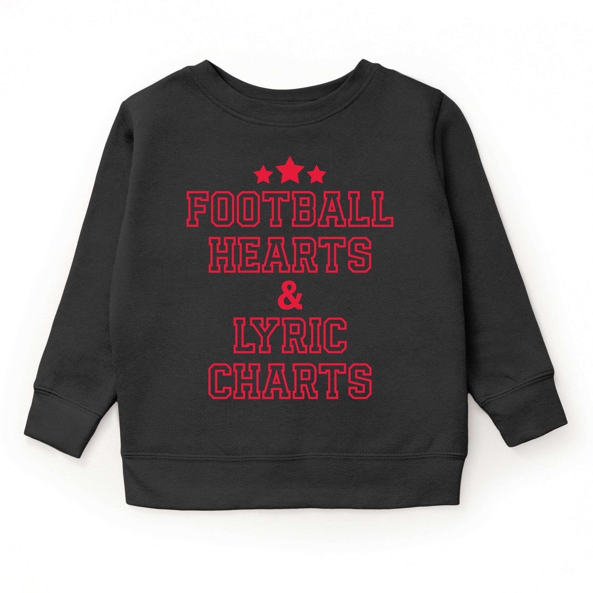 Football Hearts & Lyric Charts - Kids Toddler Sweatshirt and Kids Youth Sweatshirt