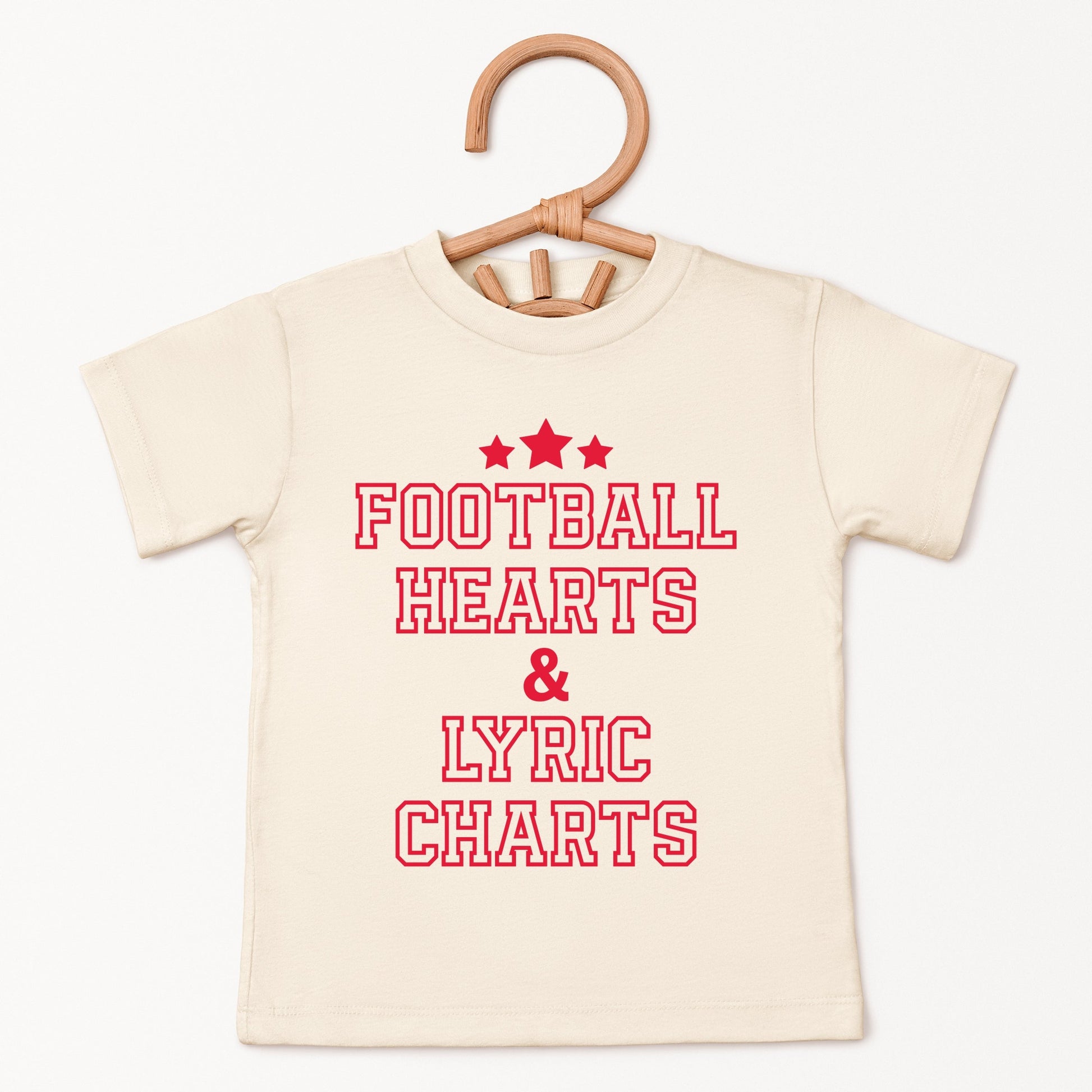 Football Hearts & Lyric Charts - Kids Youth Short Sleeve Tee and Toddler Short Sleeve Tee