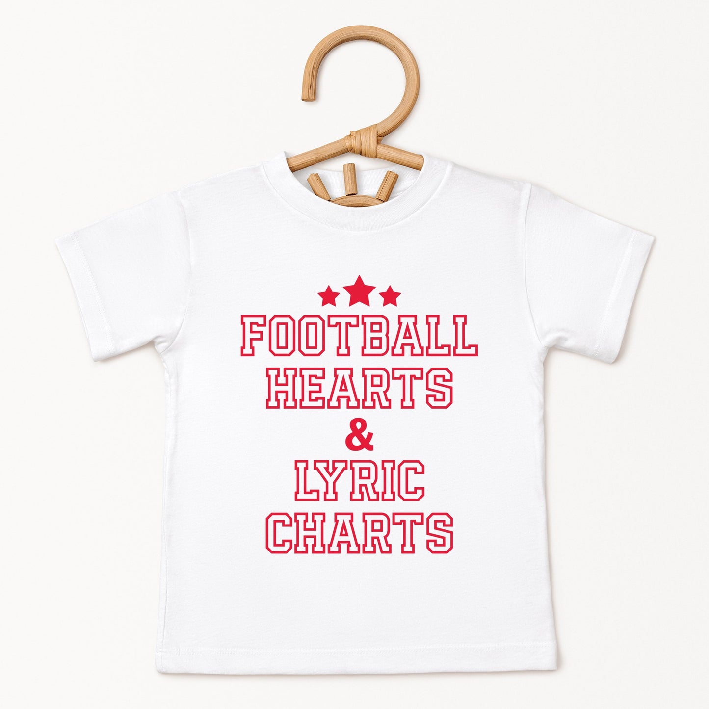 Football Hearts & Lyric Charts - Kids Youth Short Sleeve Tee and Toddler Short Sleeve Tee
