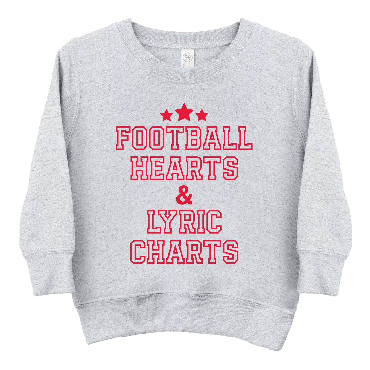 Football Hearts & Lyric Charts - Kids Toddler Sweatshirt and Kids Youth Sweatshirt