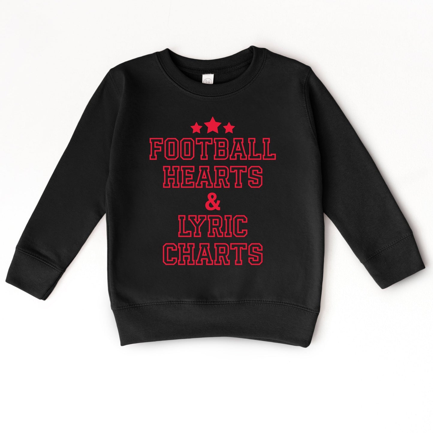 Football Hearts & Lyric Charts - Kids Toddler Sweatshirt and Kids Youth Sweatshirt