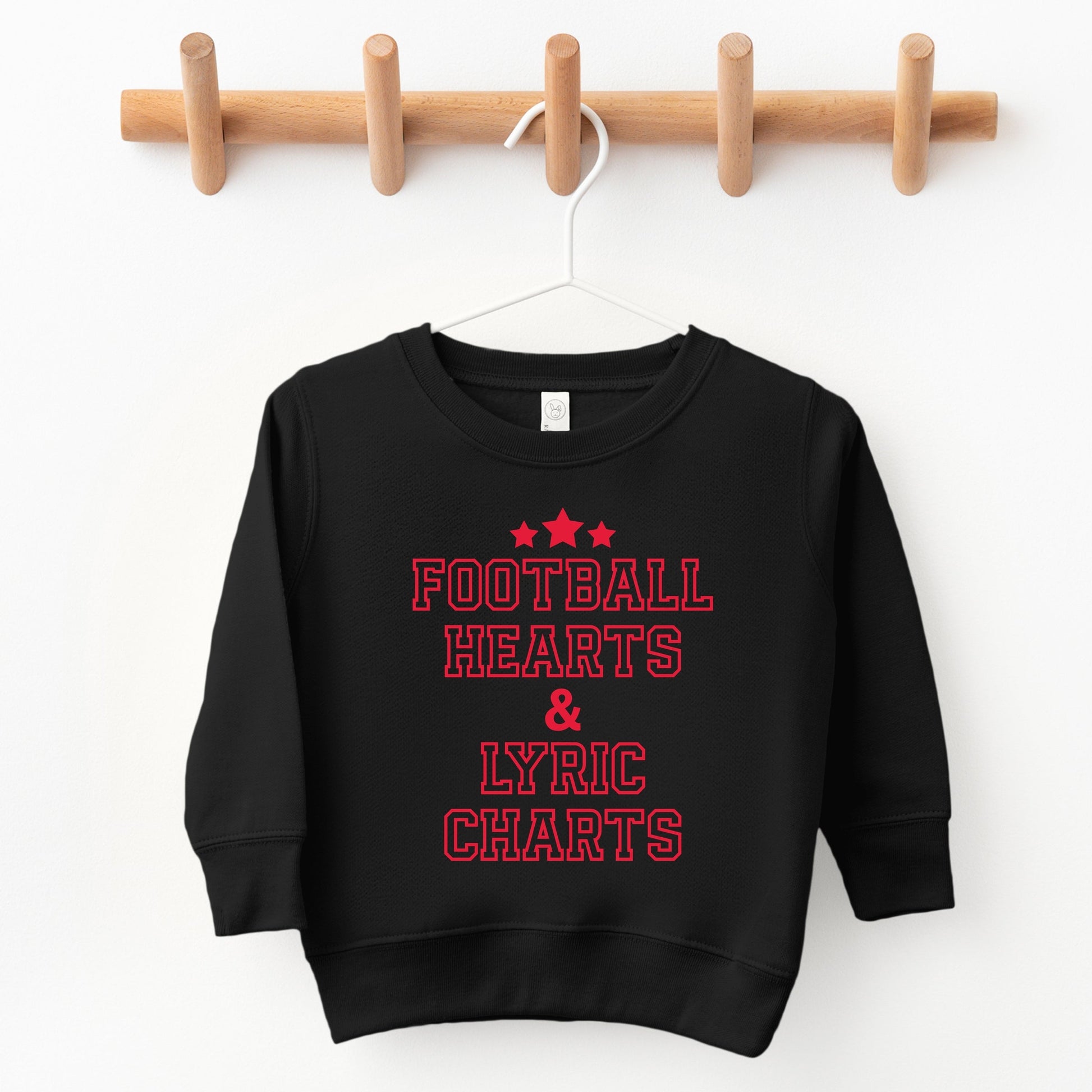 Football Hearts & Lyric Charts - Kids Toddler Sweatshirt and Kids Youth Sweatshirt