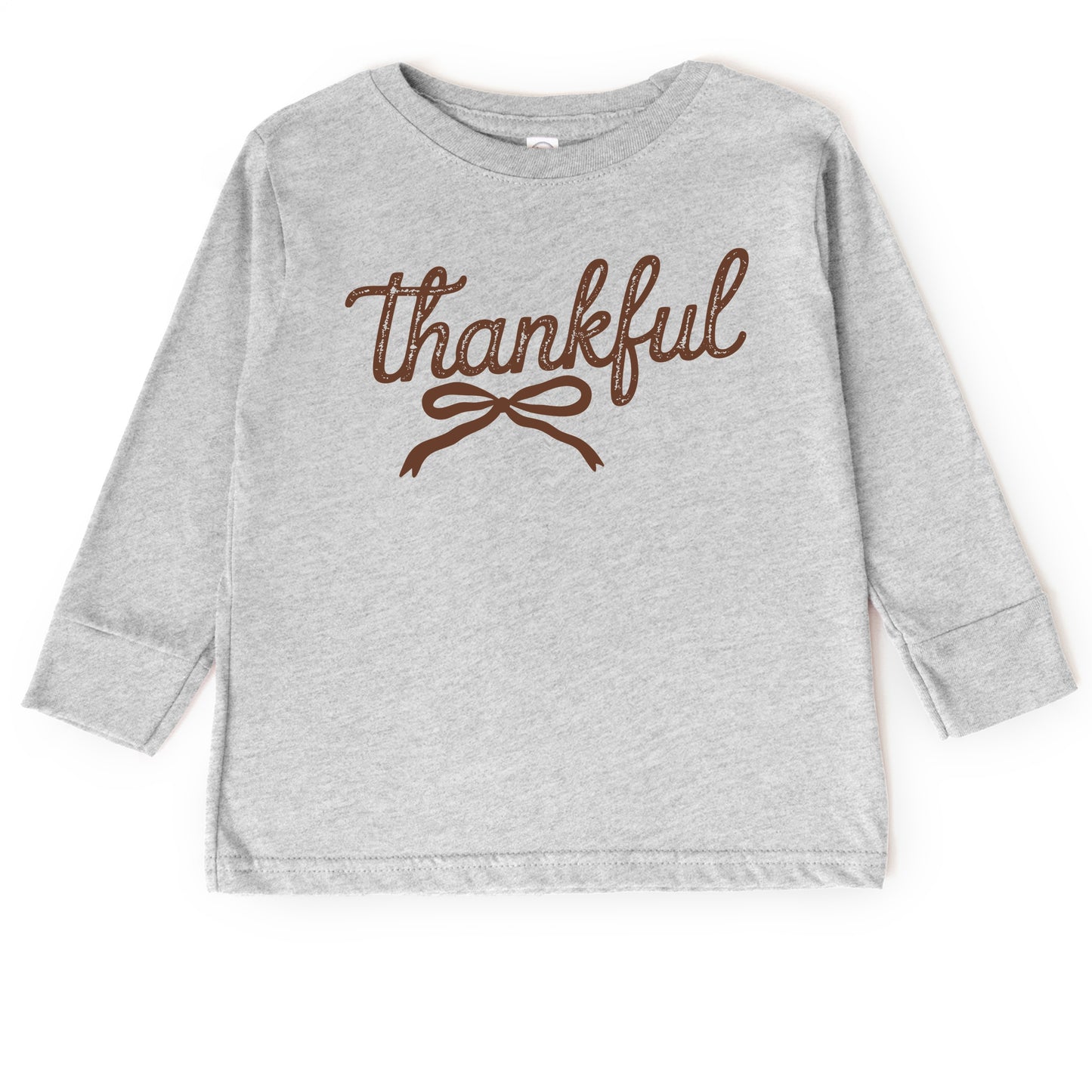 Thankful Coquette Distressed - Toddler Long Sleeve Graphic Tee and Youth Long Sleeve Graphic T-Shirt