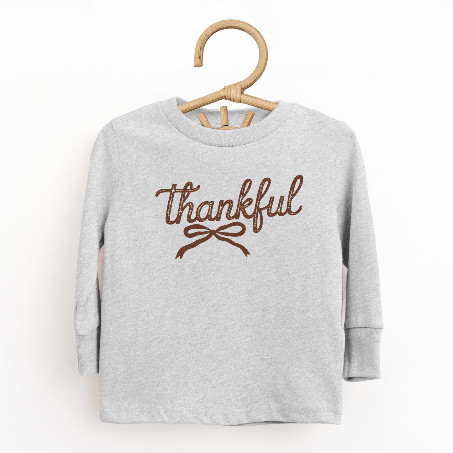 Thankful Coquette Distressed - Toddler Long Sleeve Graphic Tee and Youth Long Sleeve Graphic T-Shirt