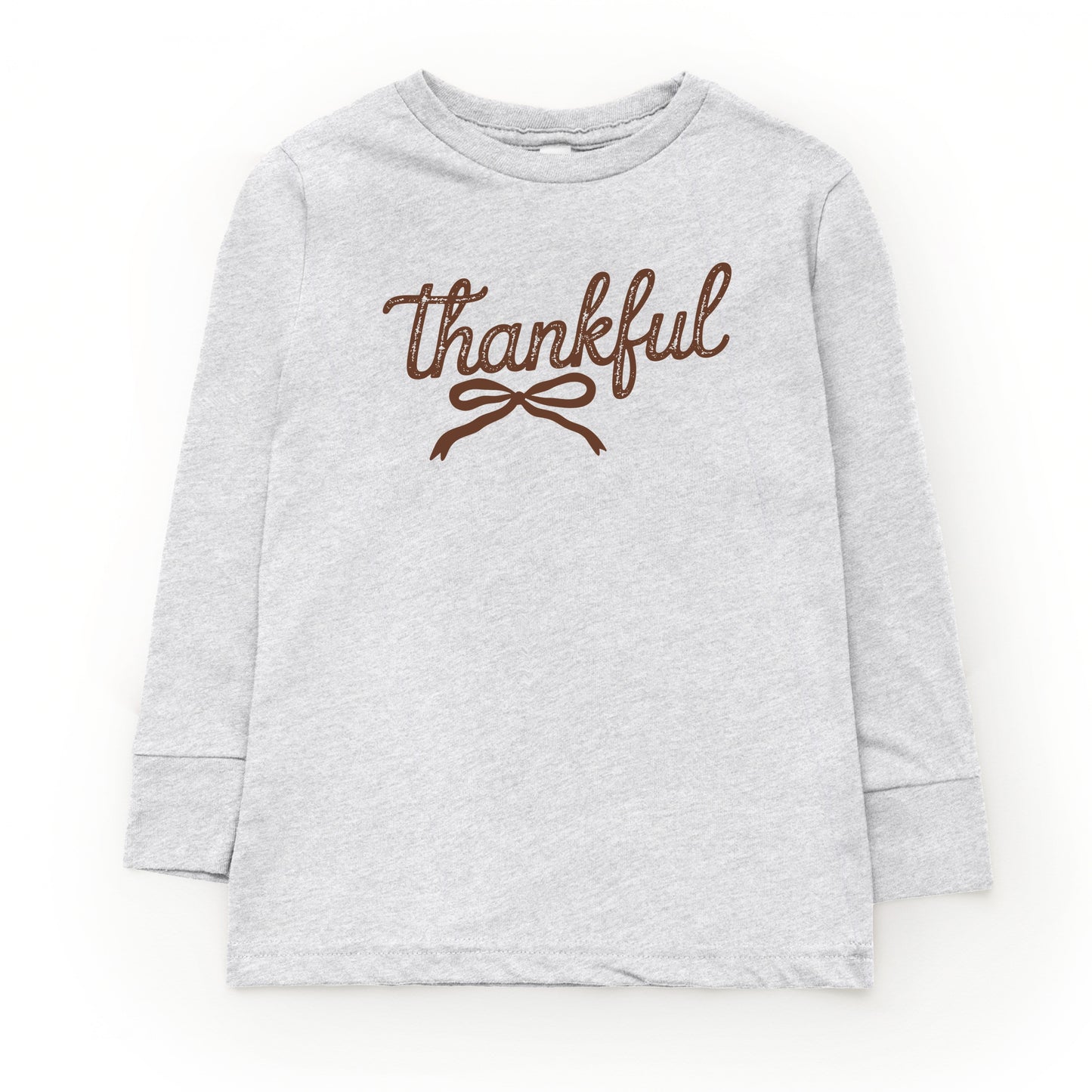 Thankful Coquette Distressed - Toddler Long Sleeve Graphic Tee and Youth Long Sleeve Graphic T-Shirt