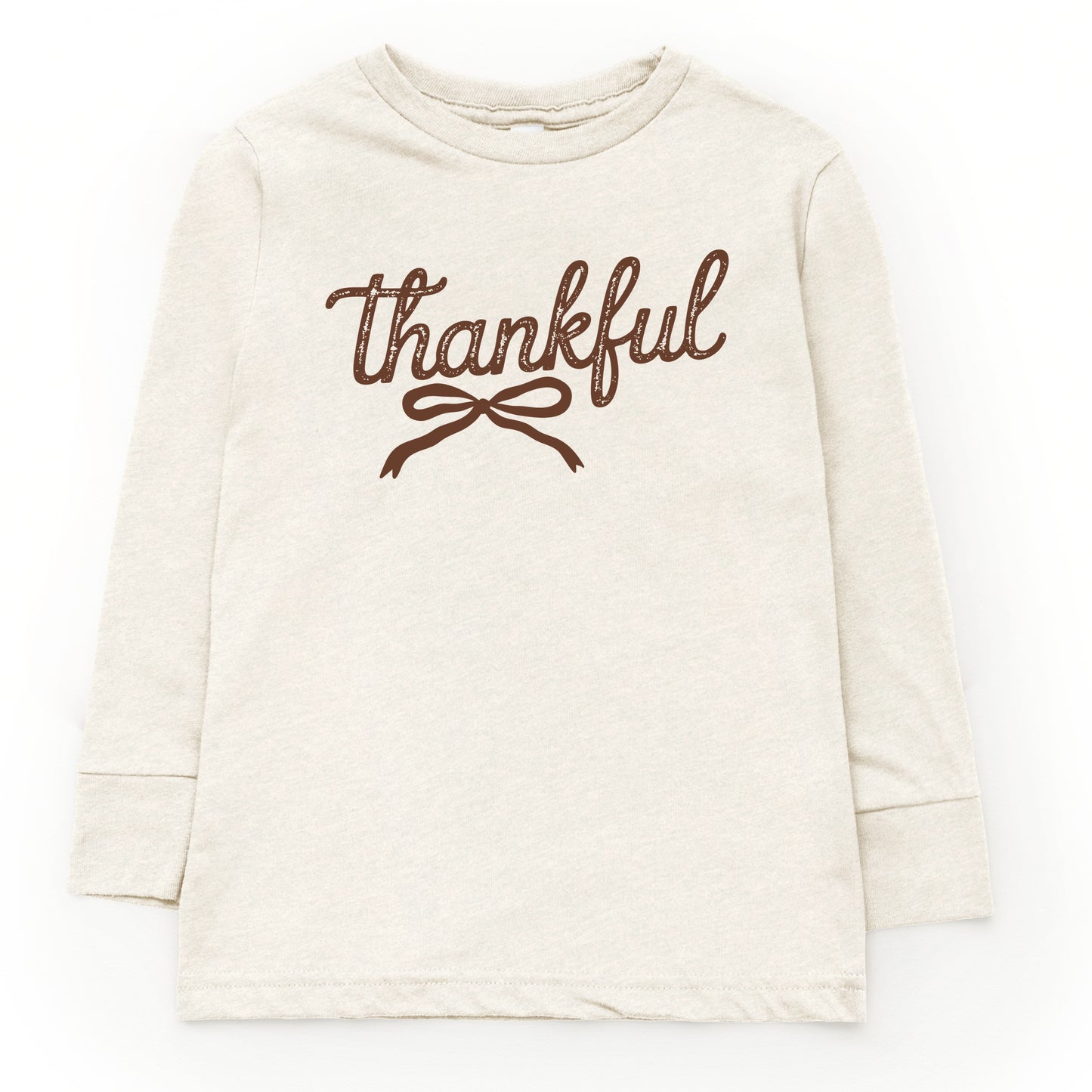 Thankful Coquette Distressed - Toddler Long Sleeve Graphic Tee and Youth Long Sleeve Graphic T-Shirt