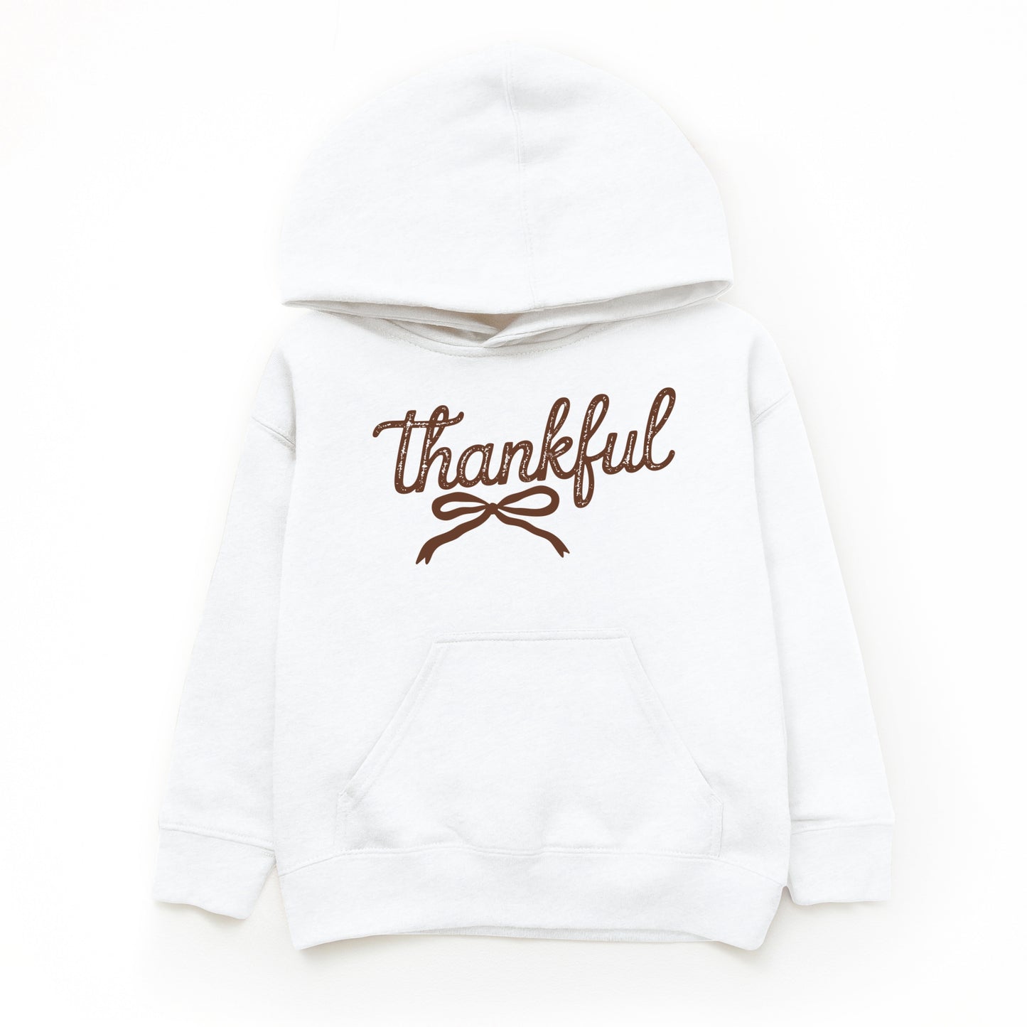 Thankful Coquette Distressed - Toddler Hoodie and Youth Graphic Hoodie