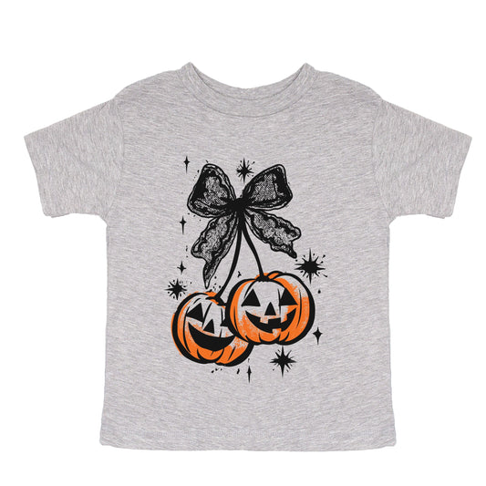 Coquette Pumpkin Cherries - Youth Short Sleeve Graphic T-Shirt and Toddler Short Sleeve Graphic T-Shirt