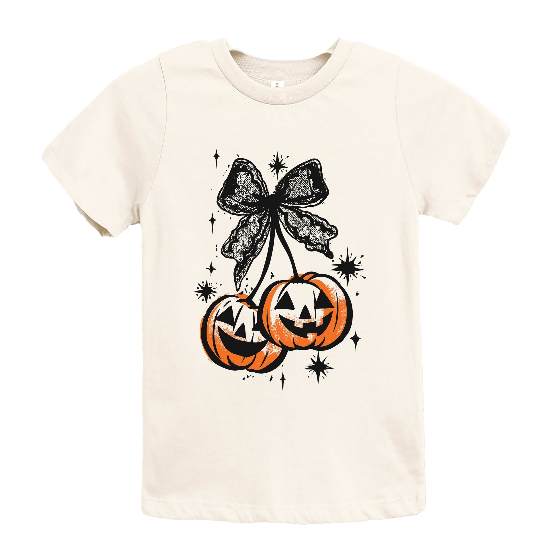 Coquette Pumpkin Cherries - Youth Short Sleeve Graphic T-Shirt and Toddler Short Sleeve Graphic T-Shirt