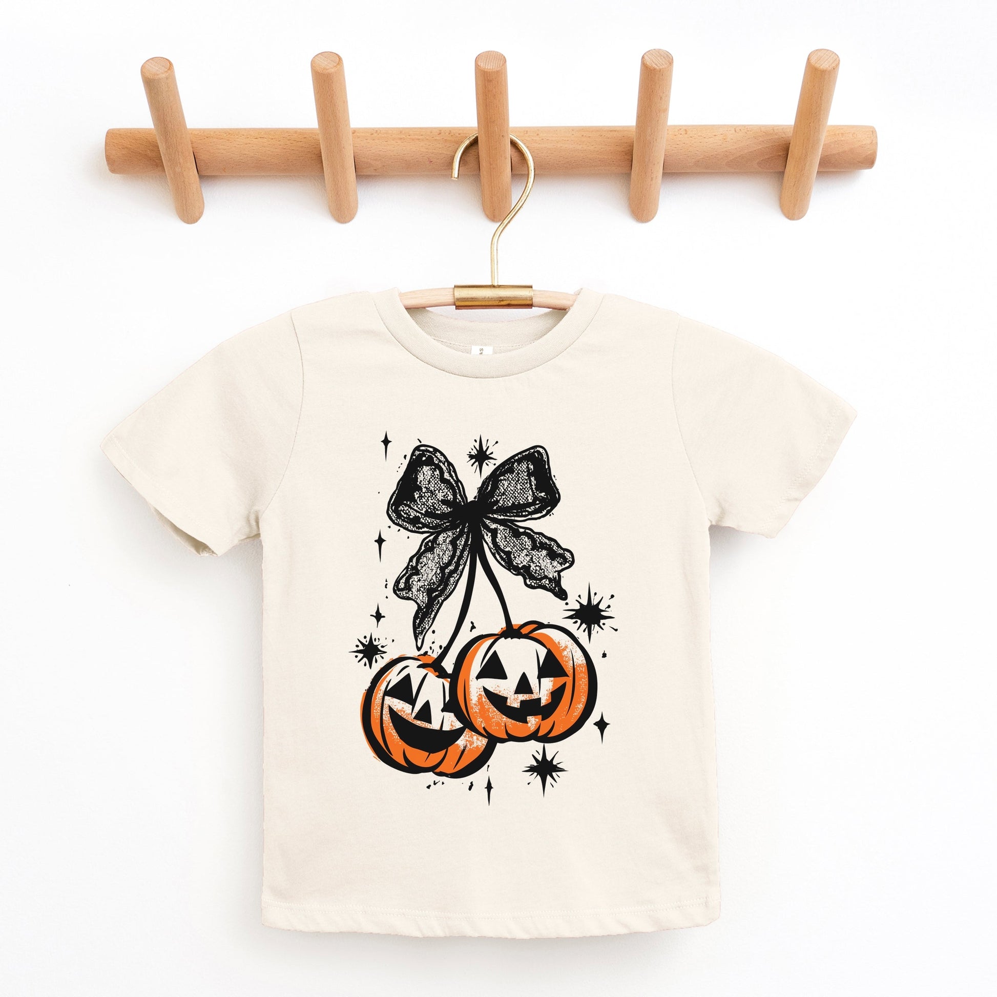 Coquette Pumpkin Cherries - Youth Short Sleeve Graphic T-Shirt and Toddler Short Sleeve Graphic T-Shirt