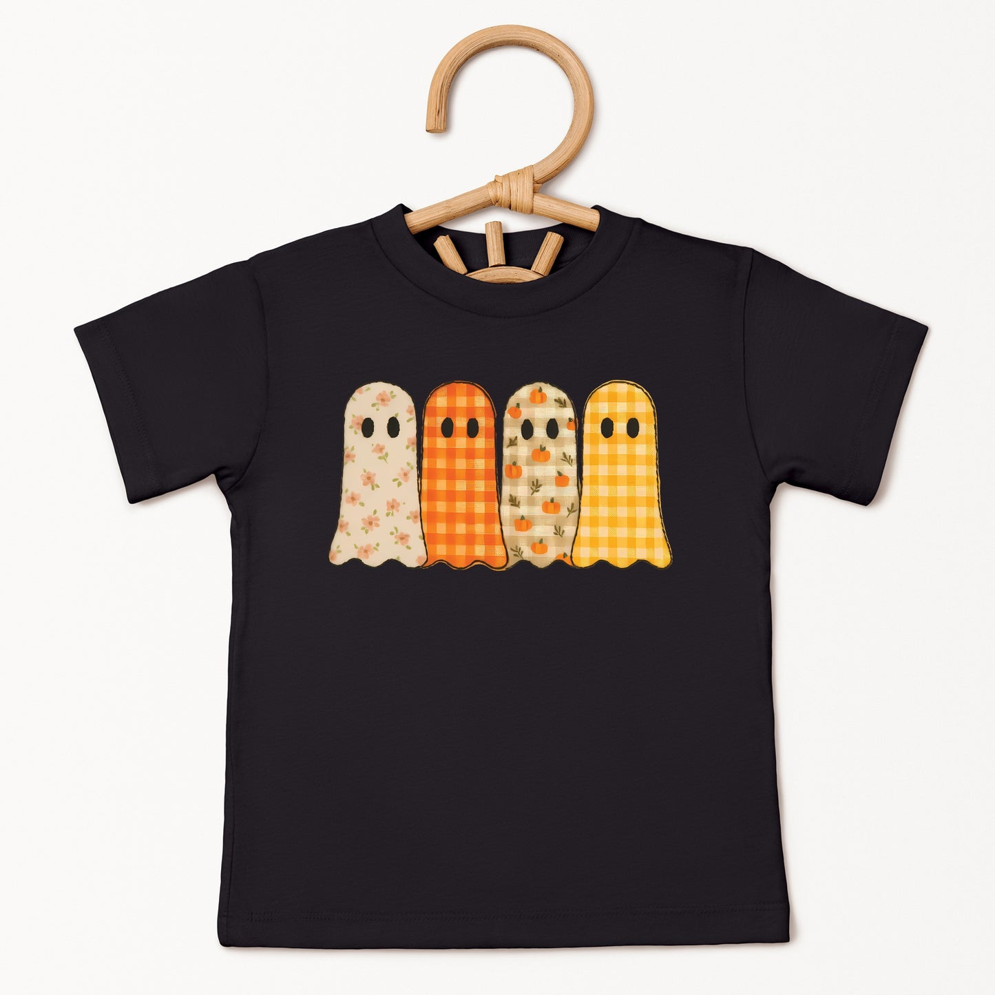 Four Ghosts Checkered Quilted Printed - Youth Short Sleeve Graphic T-Shirt and Toddler Short Sleeve Graphic T-Shirt