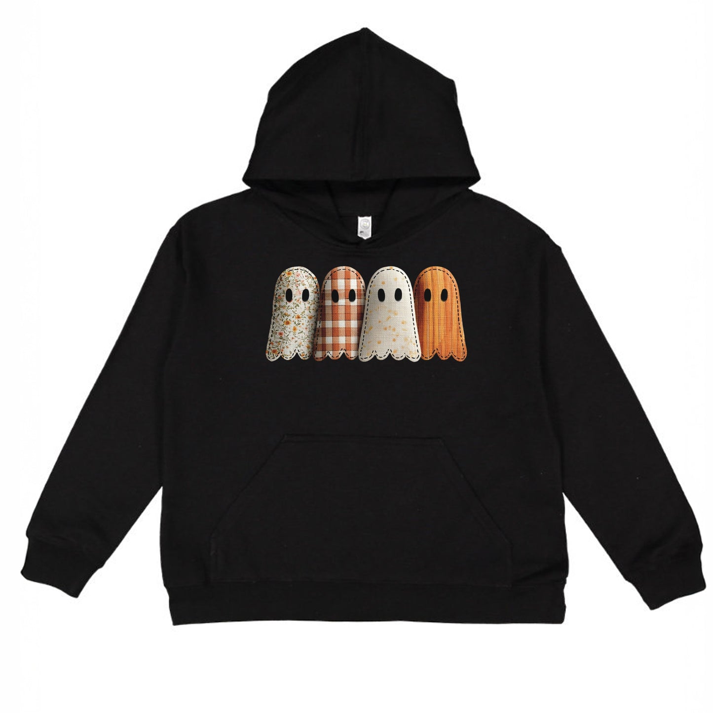Four Ghosts Shadow Quilted Printed - Toddler Hoodie and Youth Graphic Hoodie