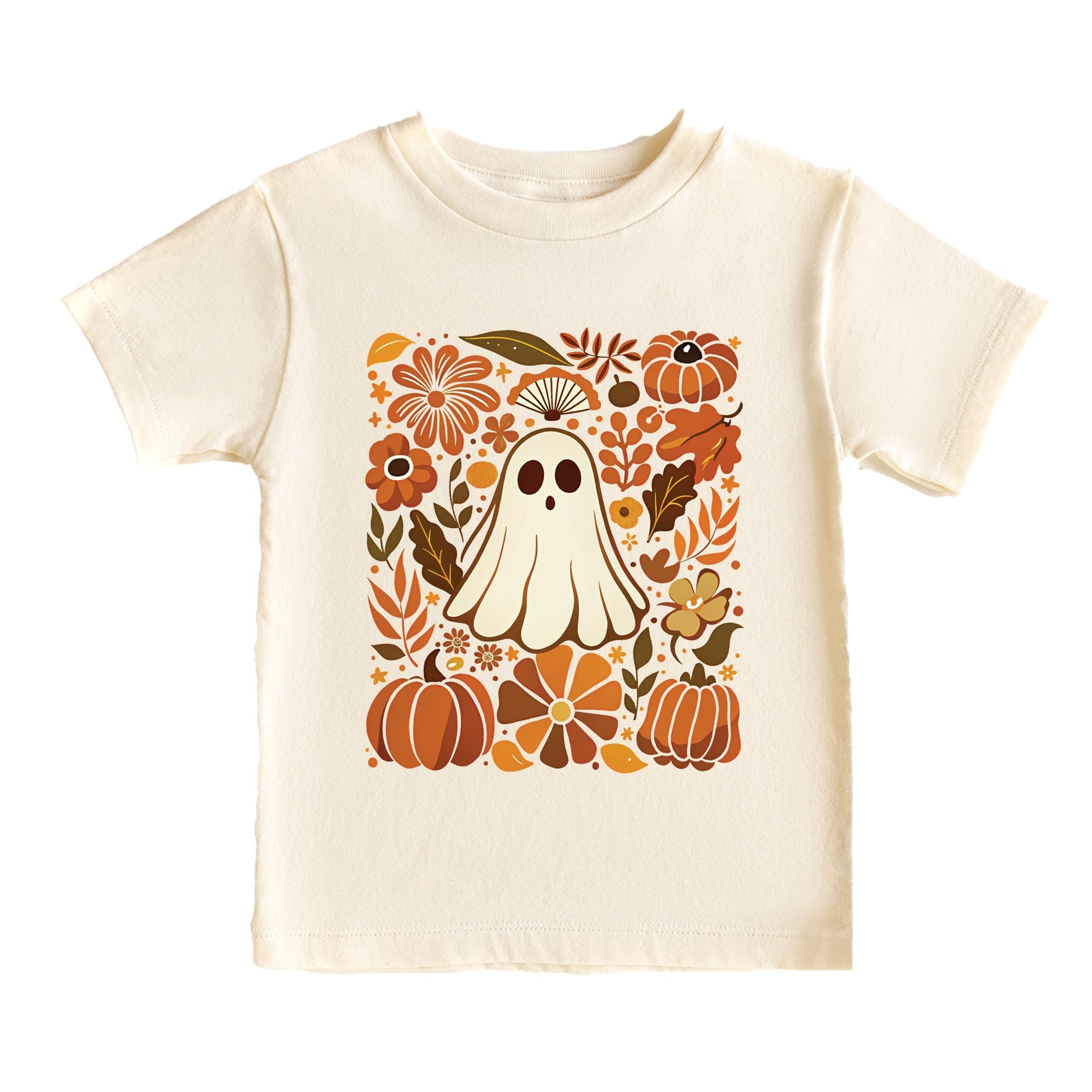 Ghost Floral Collage - Youth Short Sleeve Graphic T-Shirt and Toddler Short Sleeve Graphic T-Shirt