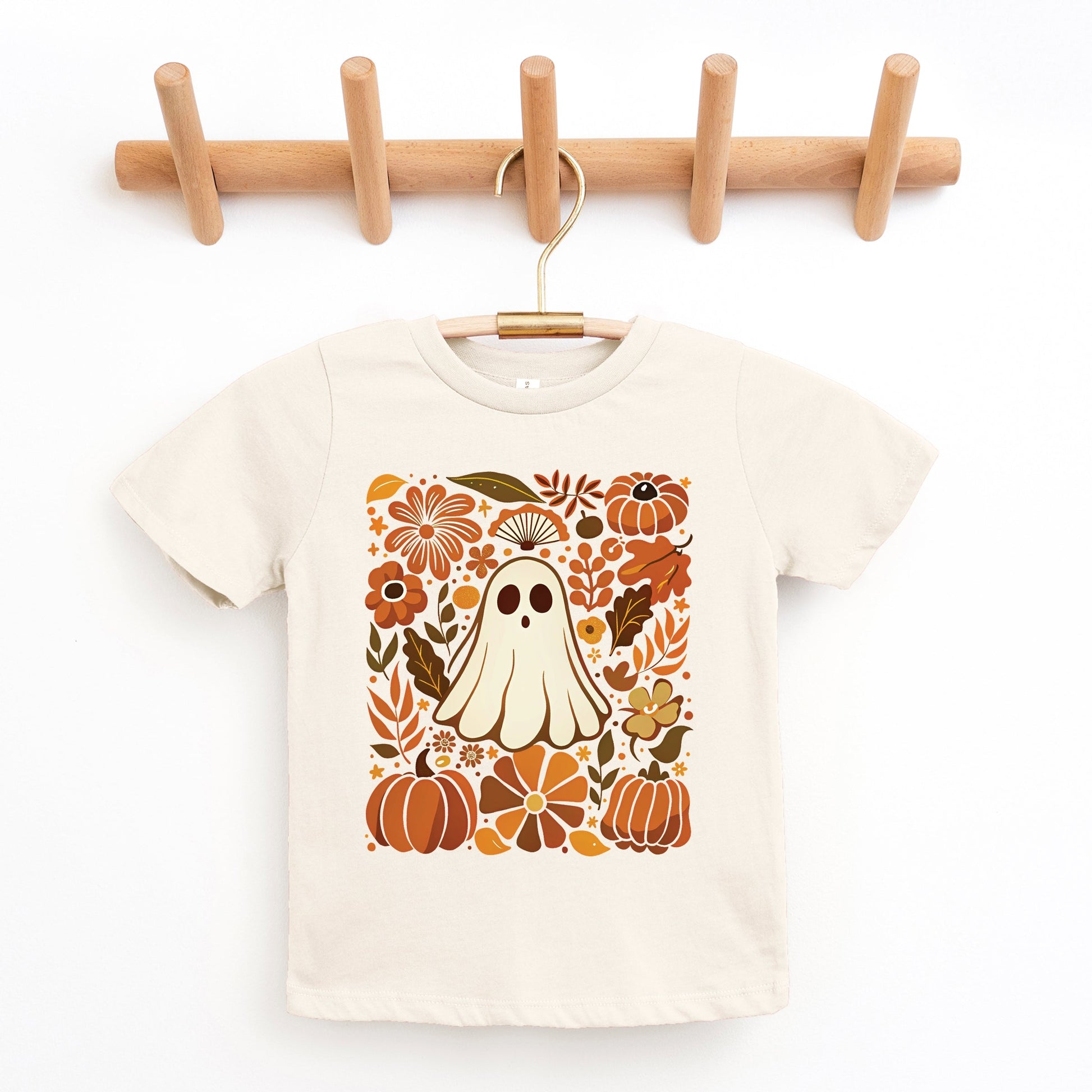 Ghost Floral Collage - Youth Short Sleeve Graphic T-Shirt and Toddler Short Sleeve Graphic T-Shirt