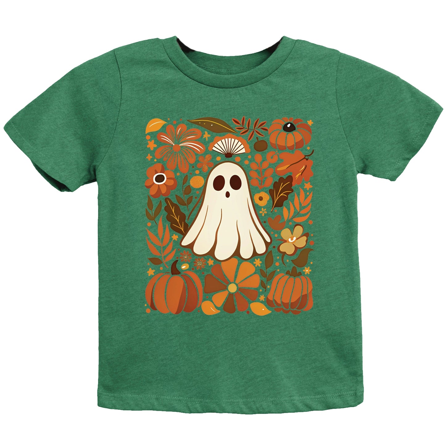 Ghost Floral Collage - Youth Short Sleeve Graphic T-Shirt and Toddler Short Sleeve Graphic T-Shirt