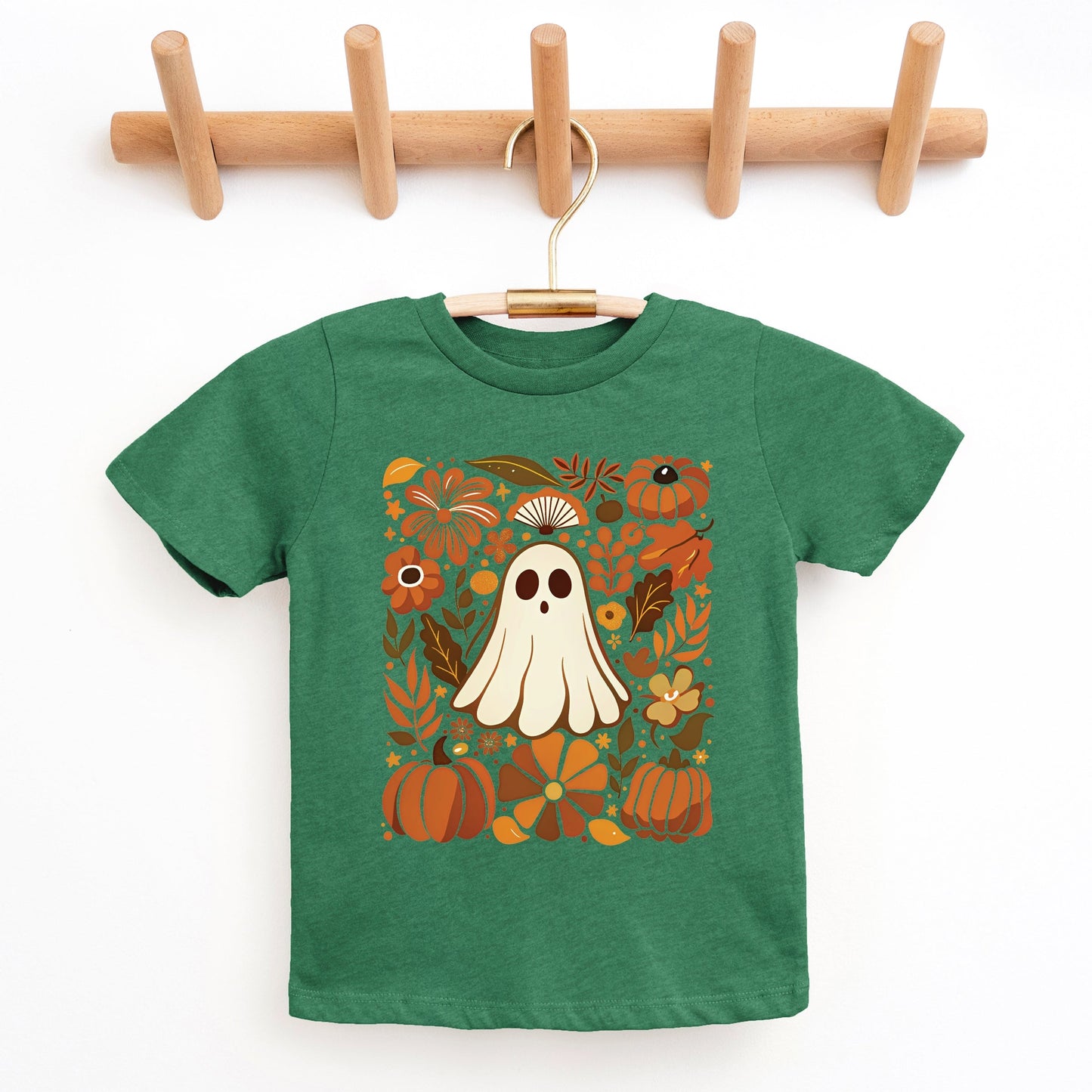Ghost Floral Collage - Youth Short Sleeve Graphic T-Shirt and Toddler Short Sleeve Graphic T-Shirt