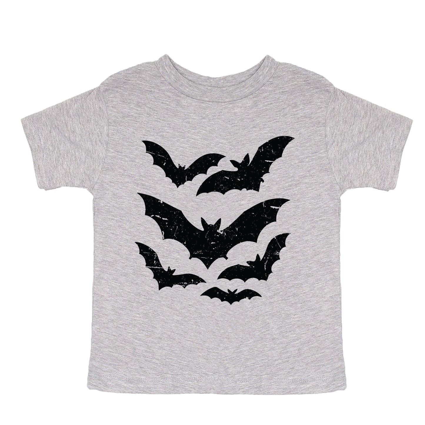 Halloween Bats Distressed - Youth Short Sleeve Graphic T-Shirt and Toddler Short Sleeve Graphic T-Shirt