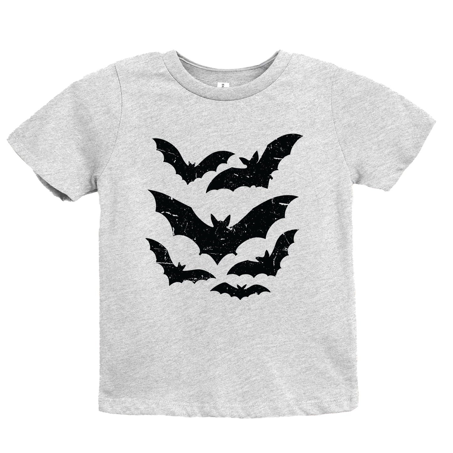 Halloween Bats Distressed - Youth Short Sleeve Graphic T-Shirt and Toddler Short Sleeve Graphic T-Shirt