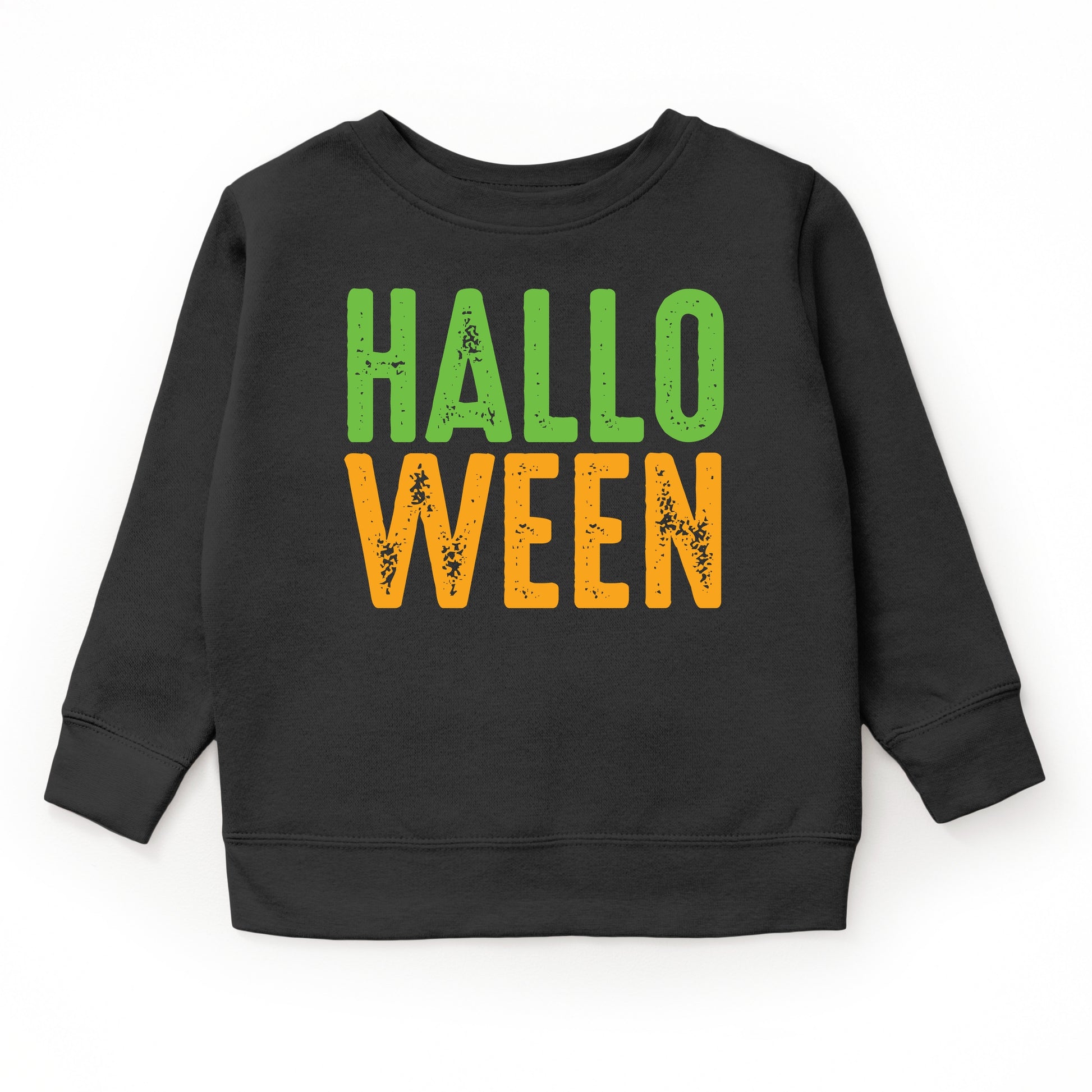 Halloween Bright Distressed - Toddler Graphic Sweatshirt and Youth Graphic Sweatshirt
