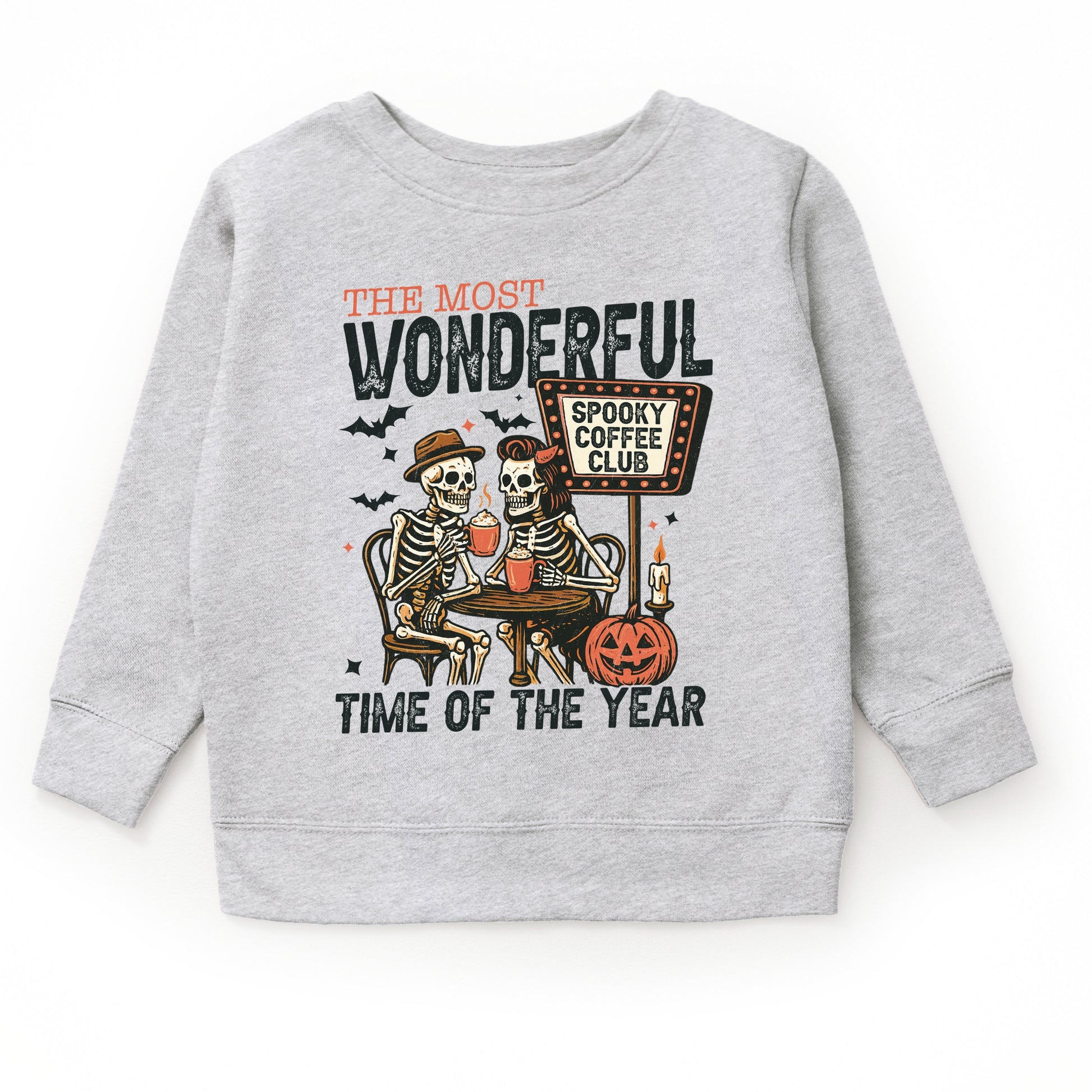 Halloween Wonderful Time of the Year Skeletons - Toddler Graphic Sweatshirt and Youth Graphic Sweatshirt