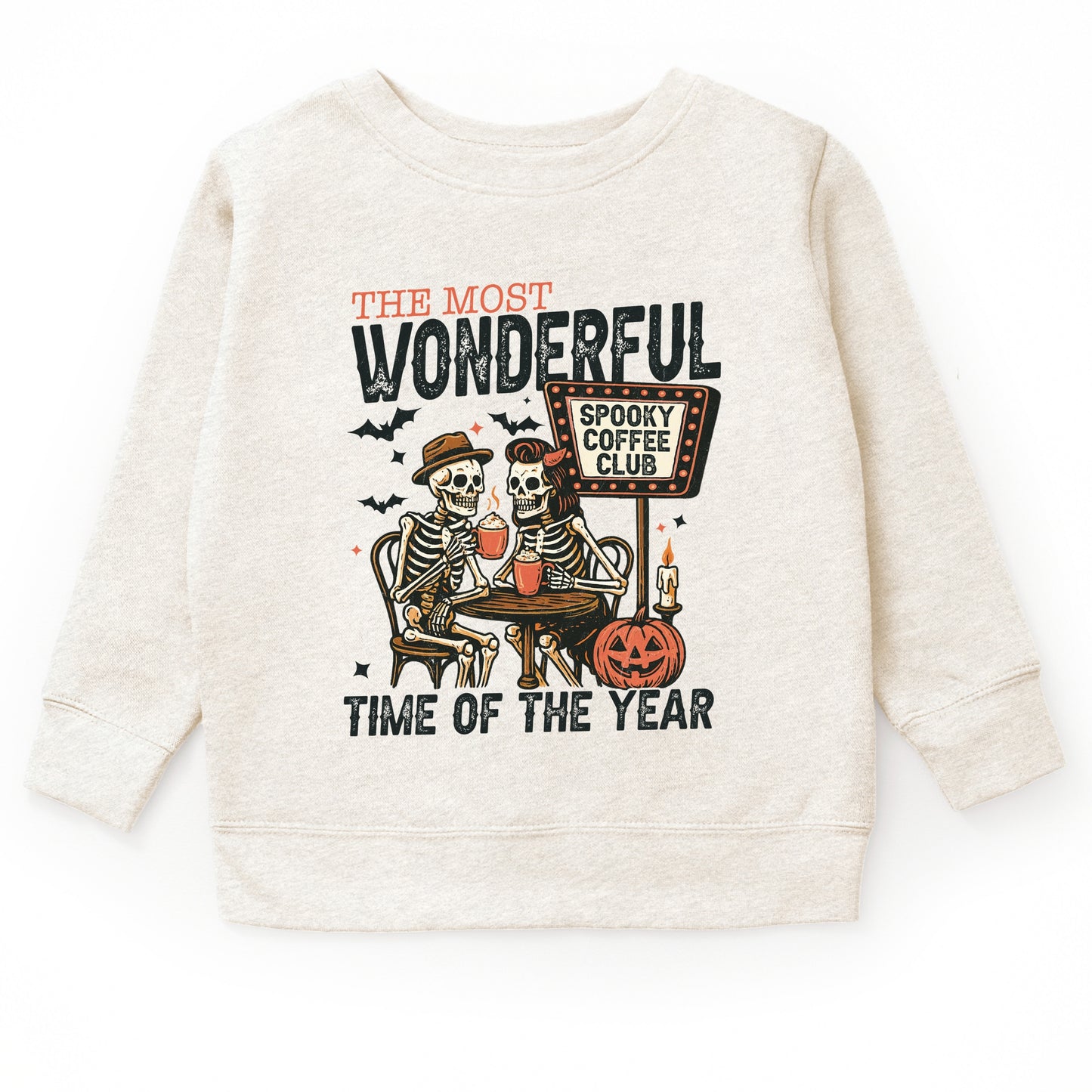Halloween Wonderful Time of the Year Skeletons - Toddler Graphic Sweatshirt and Youth Graphic Sweatshirt