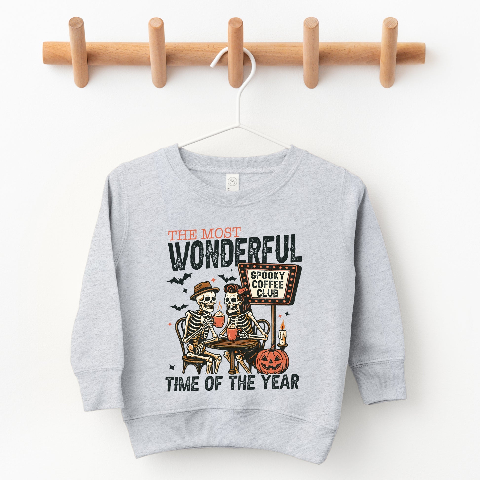 Halloween Wonderful Time of the Year Skeletons - Toddler Graphic Sweatshirt and Youth Graphic Sweatshirt