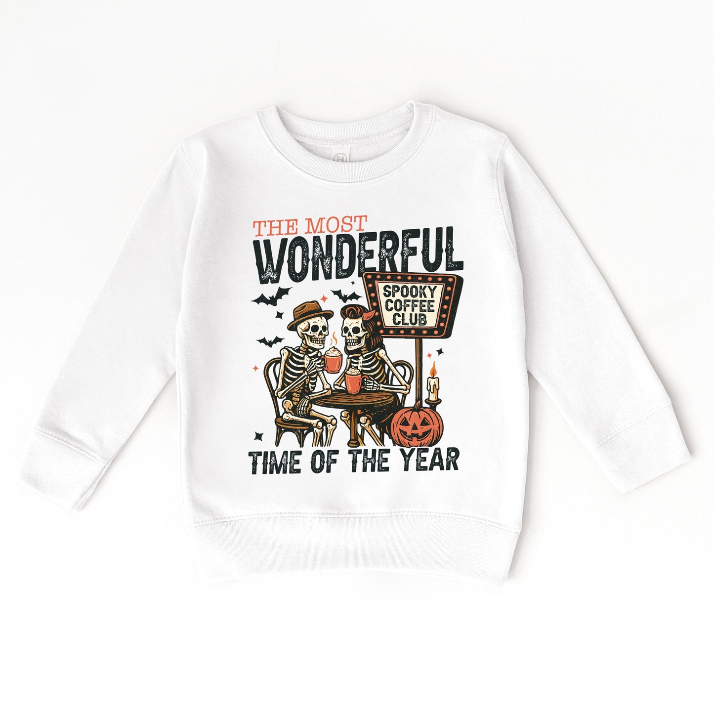 Halloween Wonderful Time of the Year Skeletons - Toddler Graphic Sweatshirt and Youth Graphic Sweatshirt