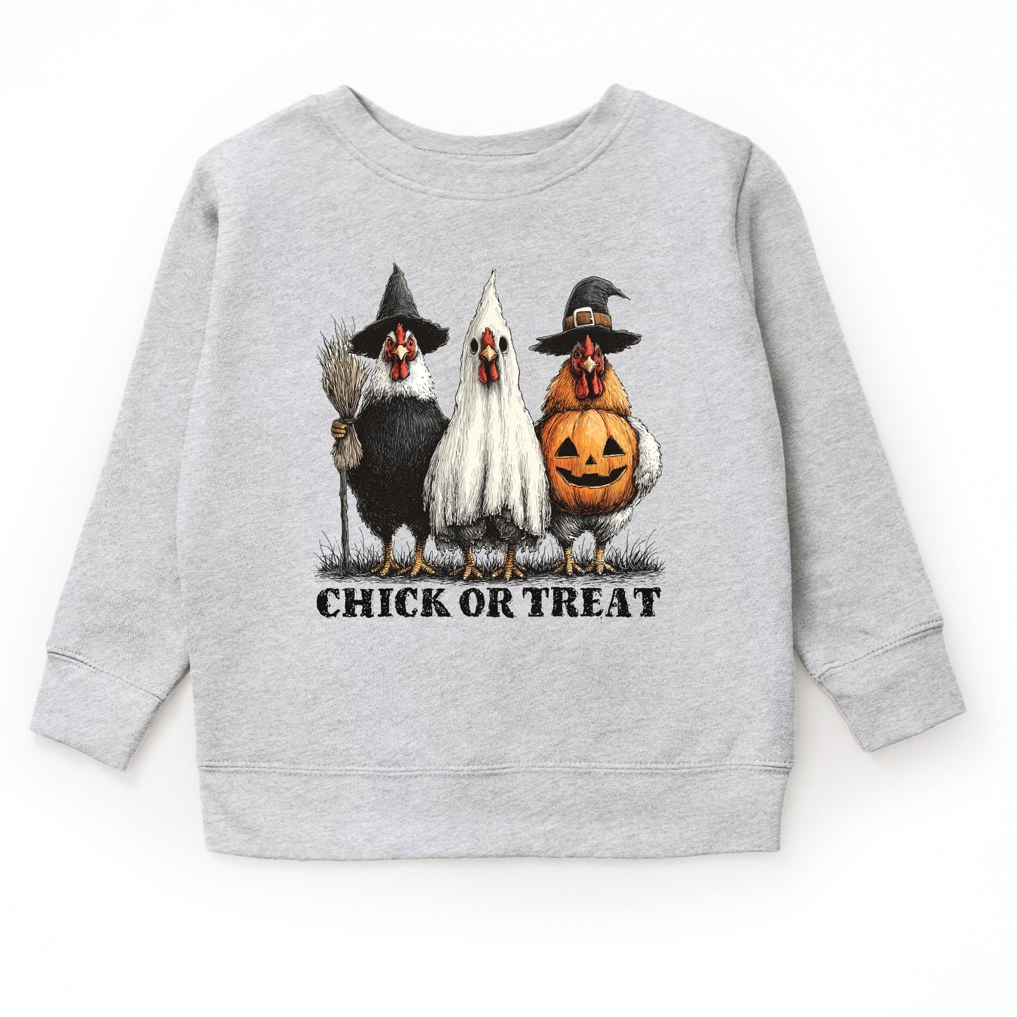 Chick or Treat Halloween Chickens - Toddler Graphic Sweatshirt and Youth Graphic Sweatshirt