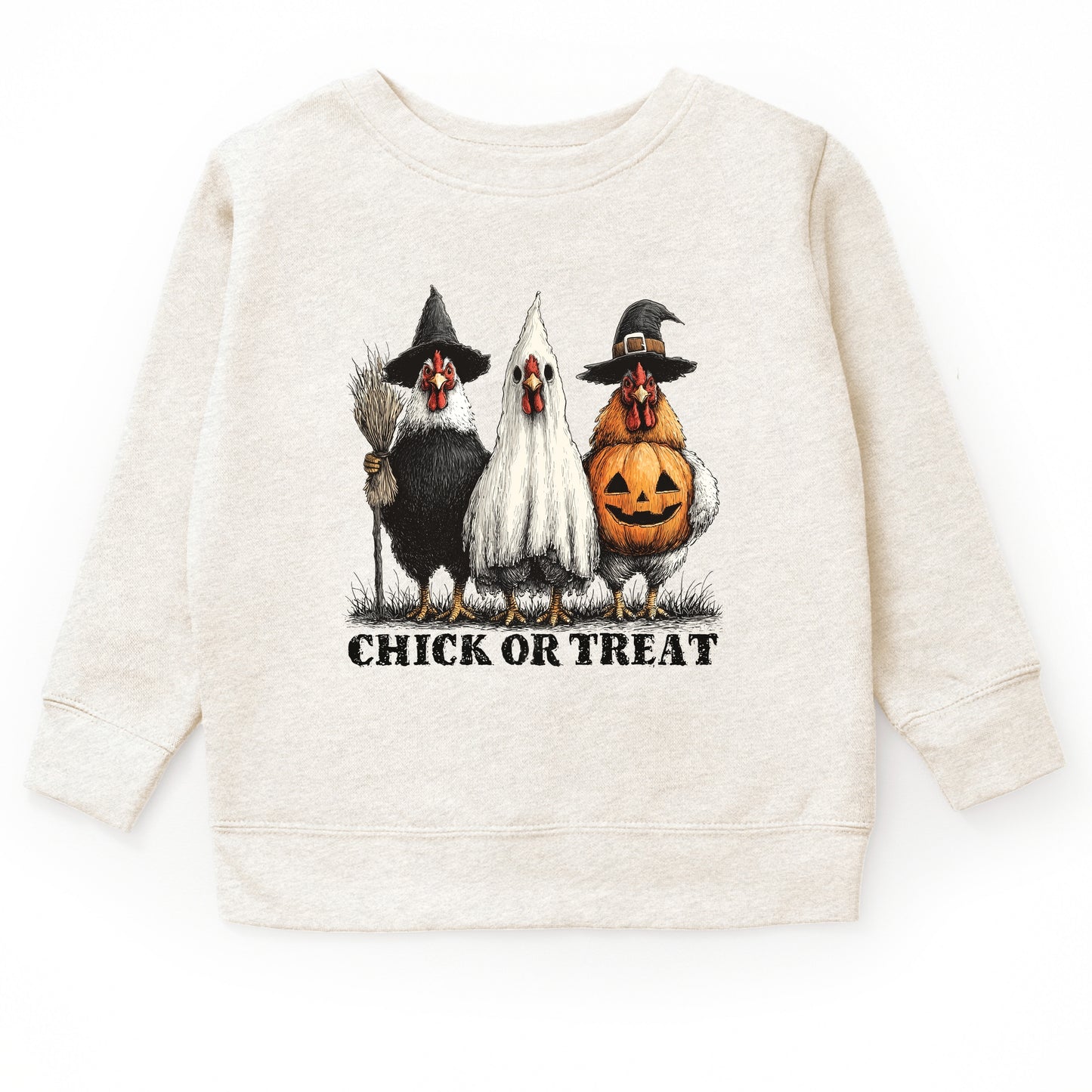 Chick or Treat Halloween Chickens - Toddler Graphic Sweatshirt and Youth Graphic Sweatshirt