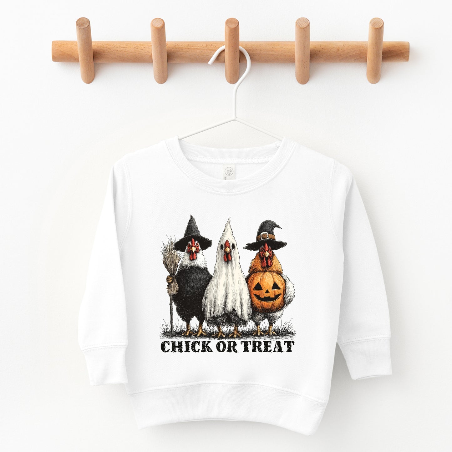 Chick or Treat Halloween Chickens - Toddler Graphic Sweatshirt and Youth Graphic Sweatshirt