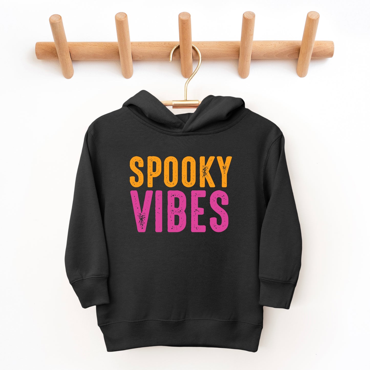 Spooky Vibes Bright Distressed - Toddler Hoodie and Youth Graphic Hoodie