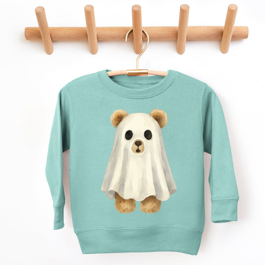 Watercolor Ghost Bear - Kids Toddler Sweatshirt and Kids Youth Sweatshirt