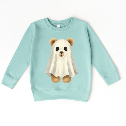 Watercolor Ghost Bear - Kids Toddler Sweatshirt and Kids Youth Sweatshirt
