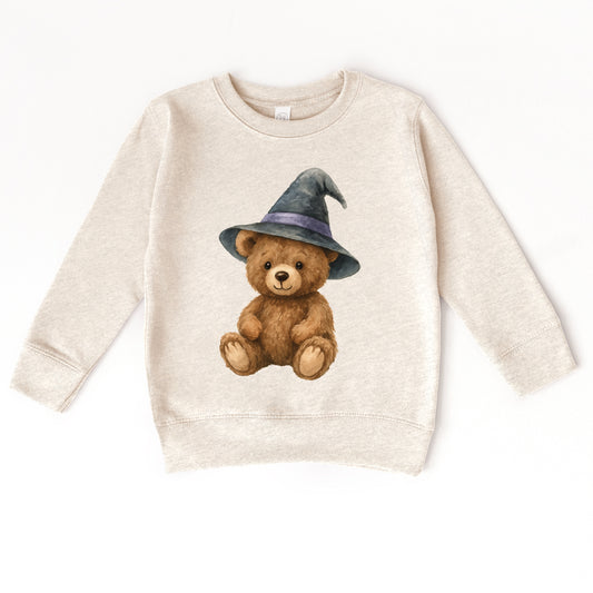 Watercolor Witchy Bear - Kids Youth Sweatshirt and Kids Toddler Sweatshirt
