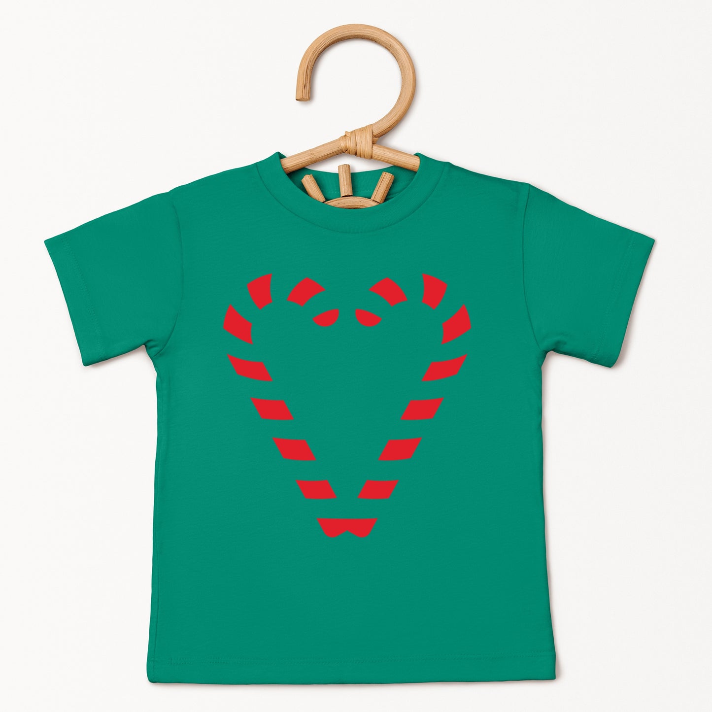 Candy Cane Heart - Youth Short Sleeve Graphic T-Shirt and Toddler Short Sleeve Graphic T-Shirt