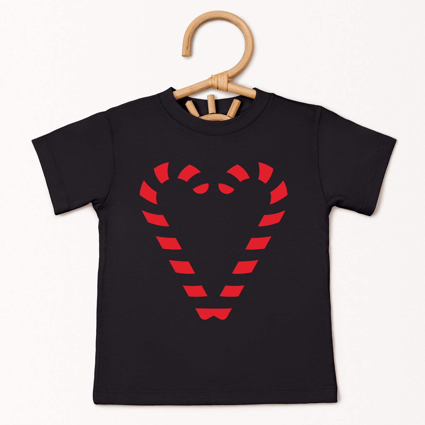 Candy Cane Heart - Youth Short Sleeve Graphic T-Shirt and Toddler Short Sleeve Graphic T-Shirt