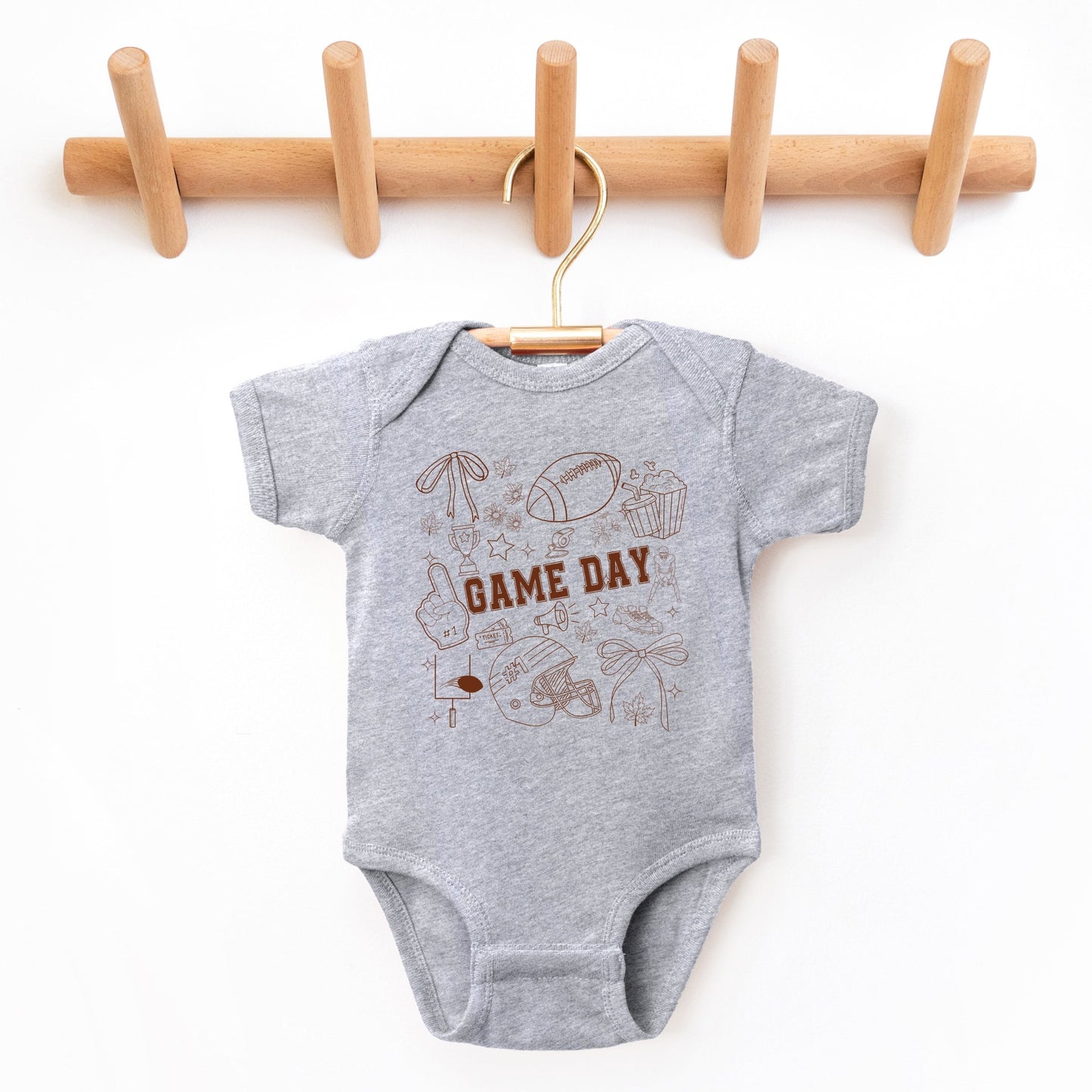 Football Game Day Collage - Baby Short Sleeve Bodysuit
