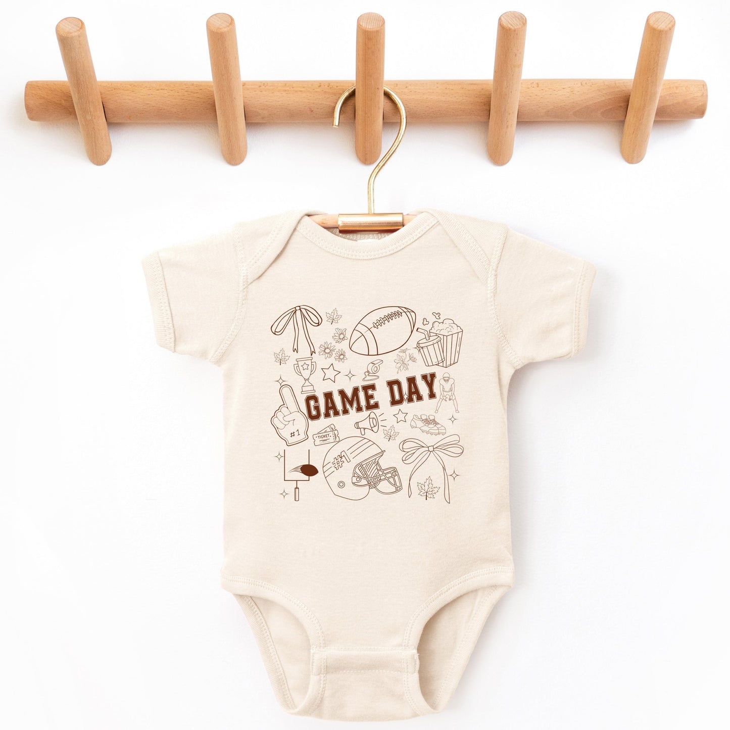 Football Game Day Collage - Baby Short Sleeve Bodysuit
