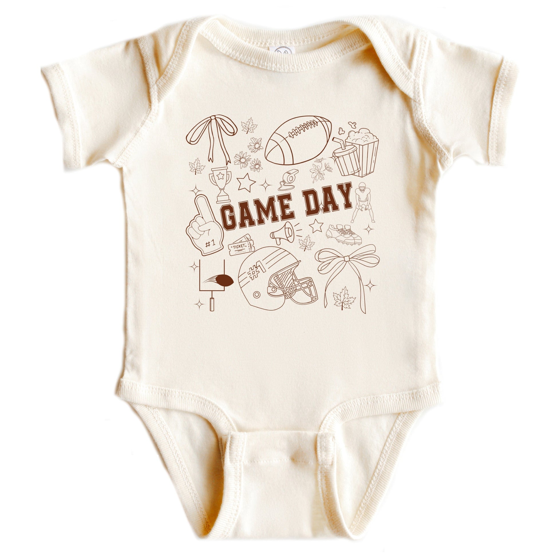 Football Game Day Collage - Baby Short Sleeve Bodysuit