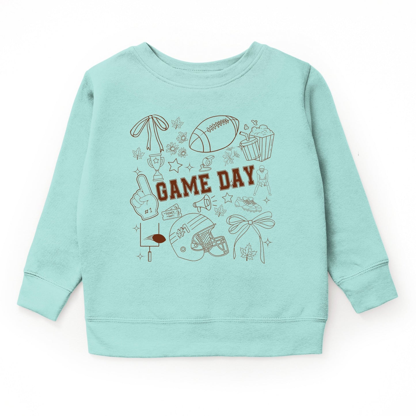 Football Game Day Collage - Kids Toddler Sweatshirt and Kids Youth Sweatshirt