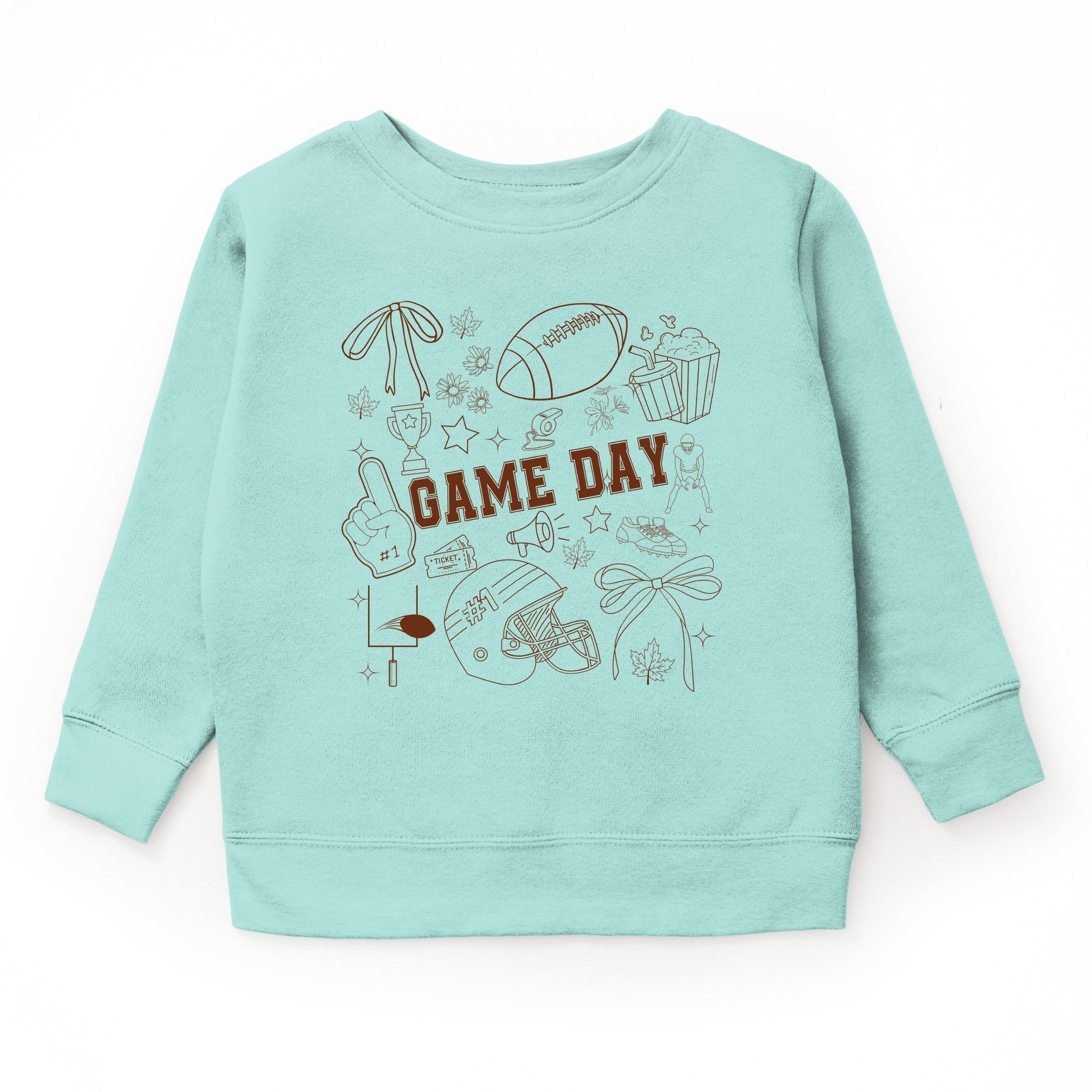 Football Game Day Collage - Kids Toddler Sweatshirt and Kids Youth Sweatshirt