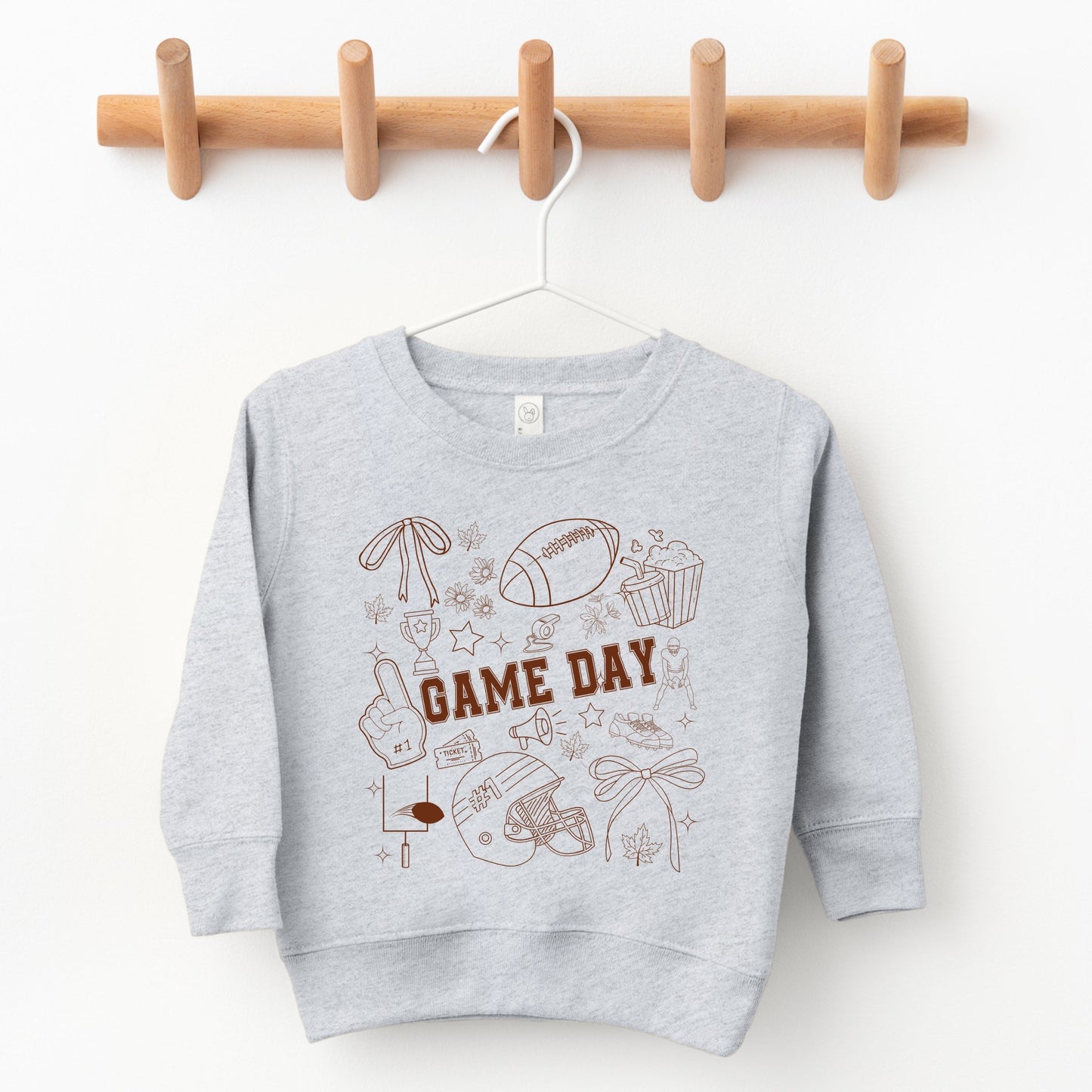Football Game Day Collage - Kids Toddler Sweatshirt and Kids Youth Sweatshirt
