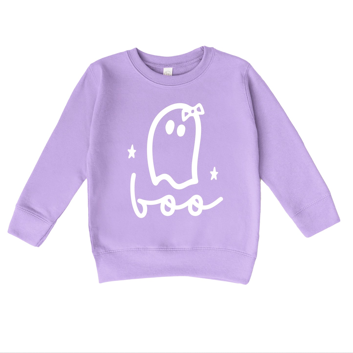 Boo Ghost Bow - Toddler Graphic Sweatshirt and Youth Graphic Sweatshirt