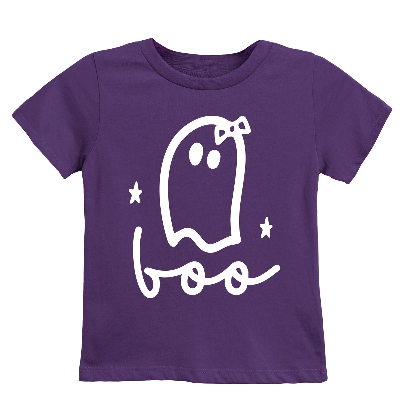 Boo Ghost Bow - Youth Short Sleeve Graphic T-Shirt and Toddler Short Sleeve Graphic T-Shirt