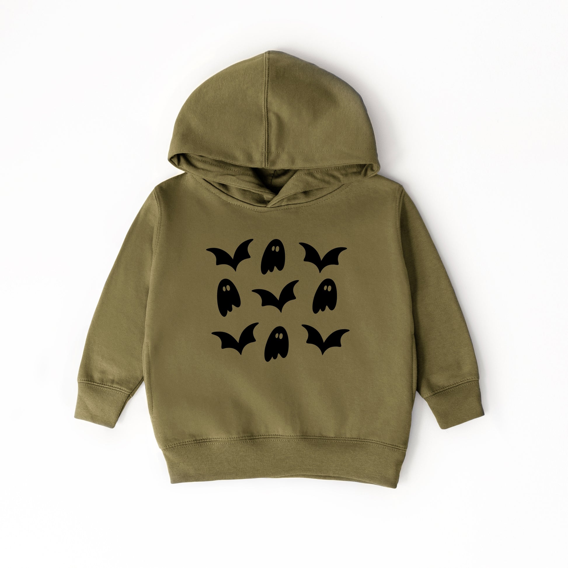 Ghosts and Bats Stacked - Toddler Hoodie