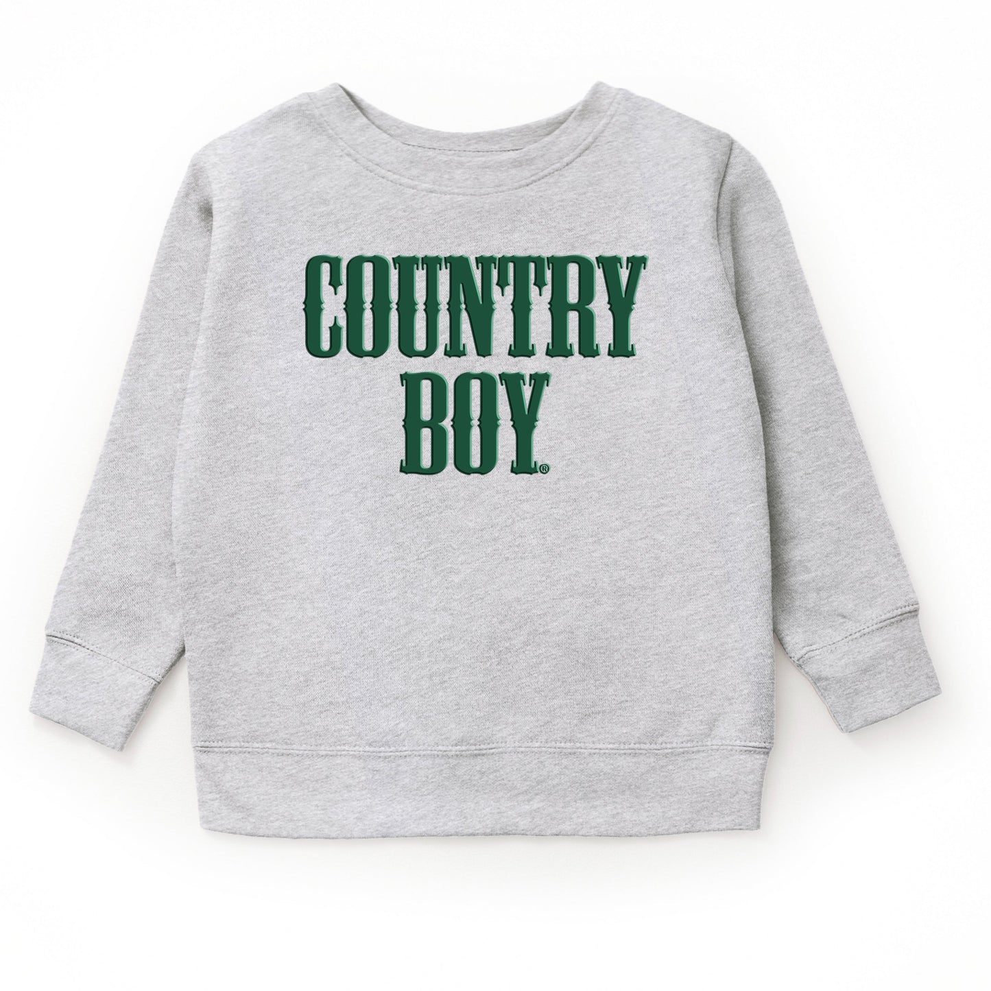 Country Boy Puff Print - Toddler Graphic Sweatshirt and Youth Graphic Sweatshirt